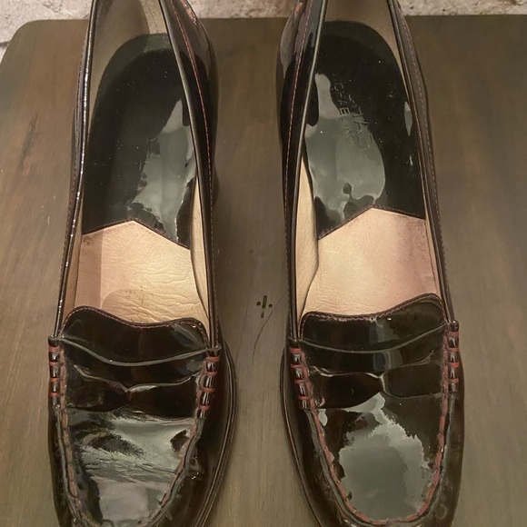 Michael Kors Deep Maroon Patent Loafer Style Heels - Picture 2 of 7